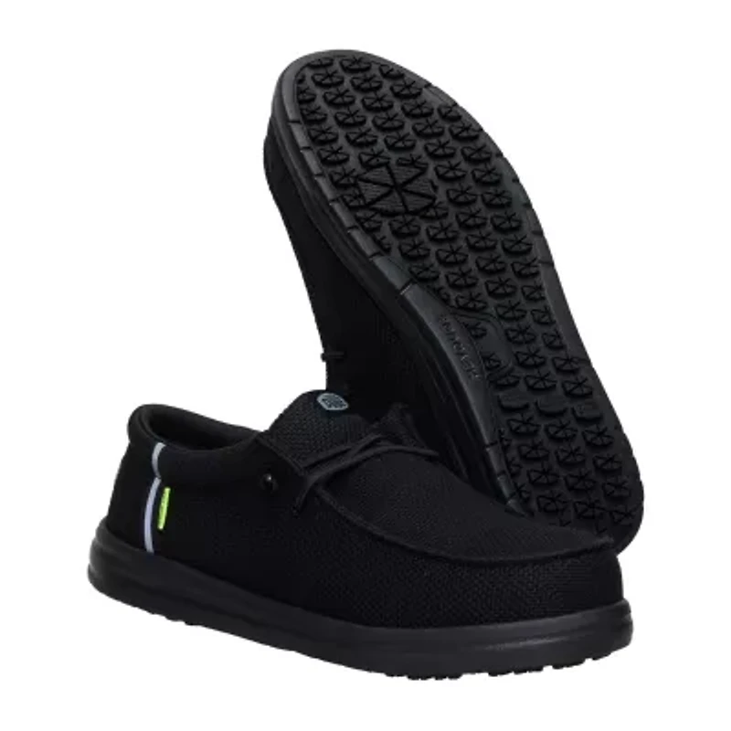 HEYDUDE Wally Work CT Mens Round Slip-On Shoe