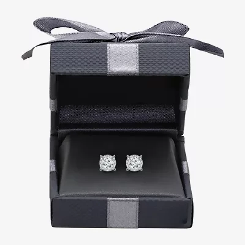 (I/Si2) 1 1/10 CT. T.W. Lab Grown White Diamond 10K White Gold 4.6mm Round Stud Earrings