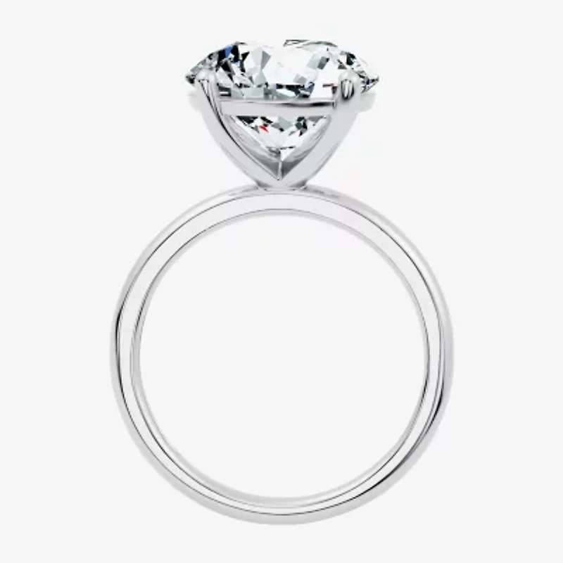 F / Vs2) Womens Ct. Lab Grown White Diamond 14K Gold Round Solitaire Engagement Ring
