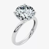 F / Vs2) Womens Ct. Lab Grown White Diamond 14K Gold Round Solitaire Engagement Ring