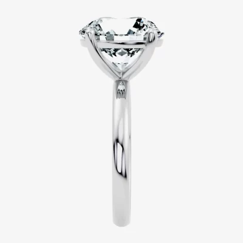 F / Vs2) Womens Ct. Lab Grown White Diamond 14K Gold Round Solitaire Engagement Ring