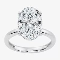 F/Vs2) Womens Ct. Lab Grown White Diamond 14K Gold Oval Solitaire Engagement Ring