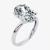 F/Vs2) Womens Ct. Lab Grown White Diamond 14K Gold Oval Solitaire Engagement Ring