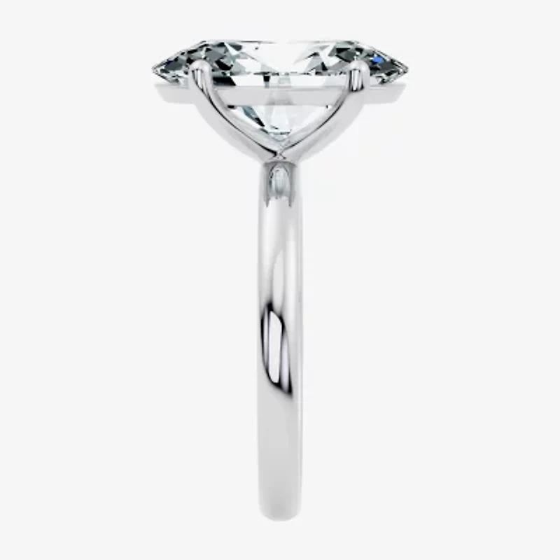 F/Vs2) Womens Ct. Lab Grown White Diamond 14K Gold Oval Solitaire Engagement Ring