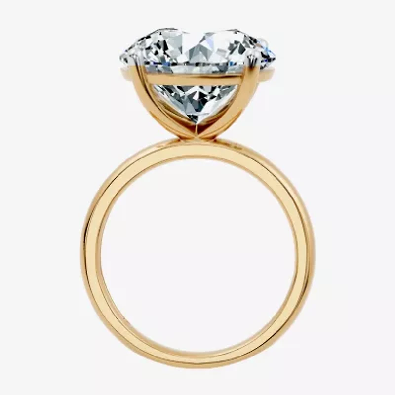 (F / Vs2) Womens 10 Ct. Lab Grown White Diamond 14K Gold Round Solitaire Engagement Ring