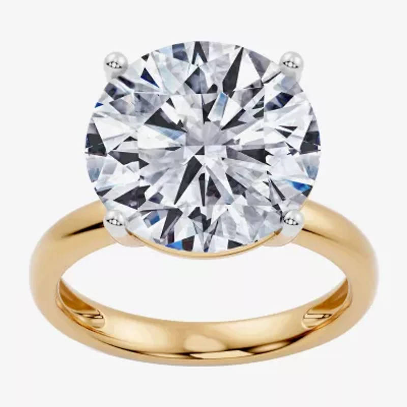 (F / Vs2) Womens 10 Ct. Lab Grown White Diamond 14K Gold Round Solitaire Engagement Ring