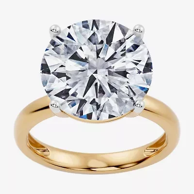 (F / Vs2) Womens 10 Ct. Lab Grown White Diamond 14K Gold Round Solitaire Engagement Ring
