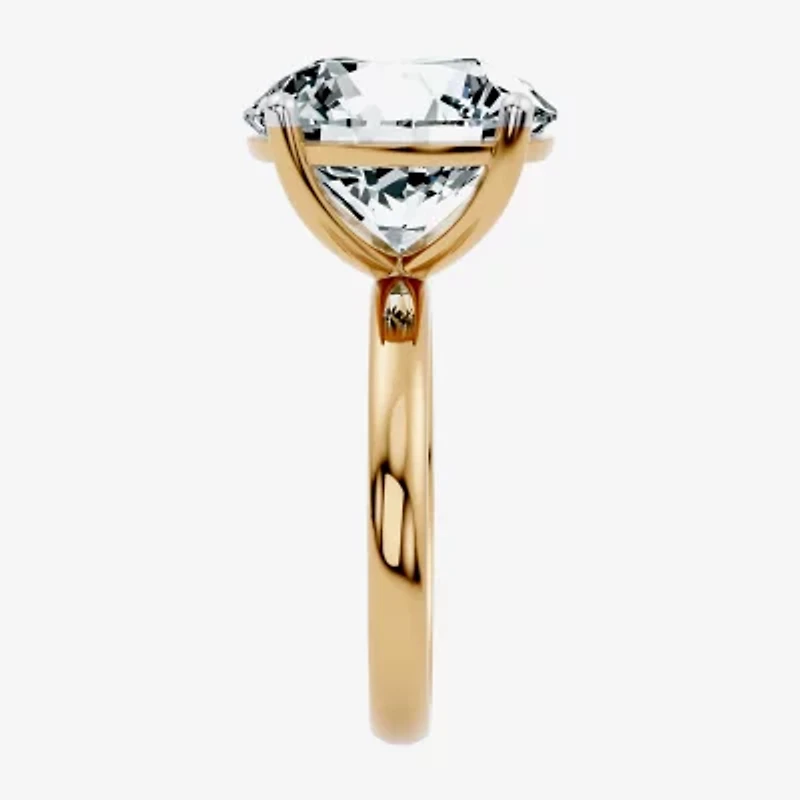 (F / Vs2) Womens 10 Ct. Lab Grown White Diamond 14K Gold Round Solitaire Engagement Ring