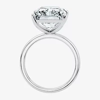 (F/Vs2) Womens 10 Ct. Lab Grown White Diamond 14K Gold Rectangular Solitaire Engagement Ring