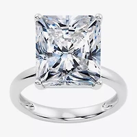 (F/Vs2) Womens 10 Ct. Lab Grown White Diamond 14K Gold Rectangular Solitaire Engagement Ring
