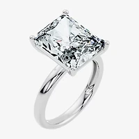 (F/Vs2) Womens 10 Ct. Lab Grown White Diamond 14K Gold Rectangular Solitaire Engagement Ring