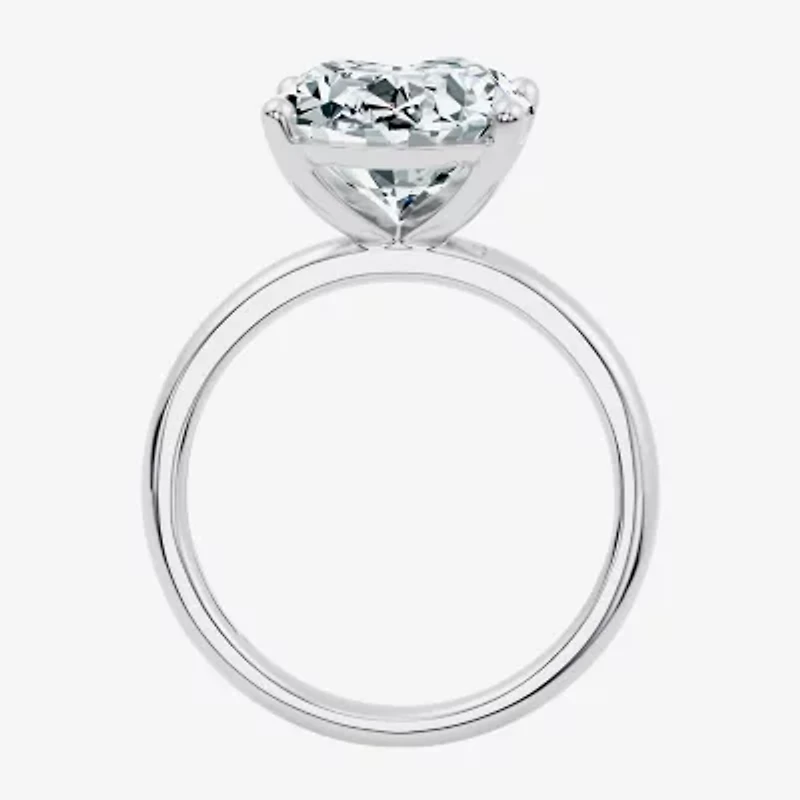 (F/Vs2) Womens 8 Ct. Lab Grown White Diamond 14K Gold Oval Solitaire Engagement Ring