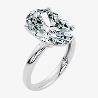 (F/Vs2) Womens 8 Ct. Lab Grown White Diamond 14K Gold Oval Solitaire Engagement Ring