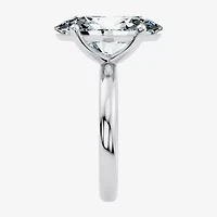 (F/Vs2) Womens 8 Ct. Lab Grown White Diamond 14K Gold Oval Solitaire Engagement Ring