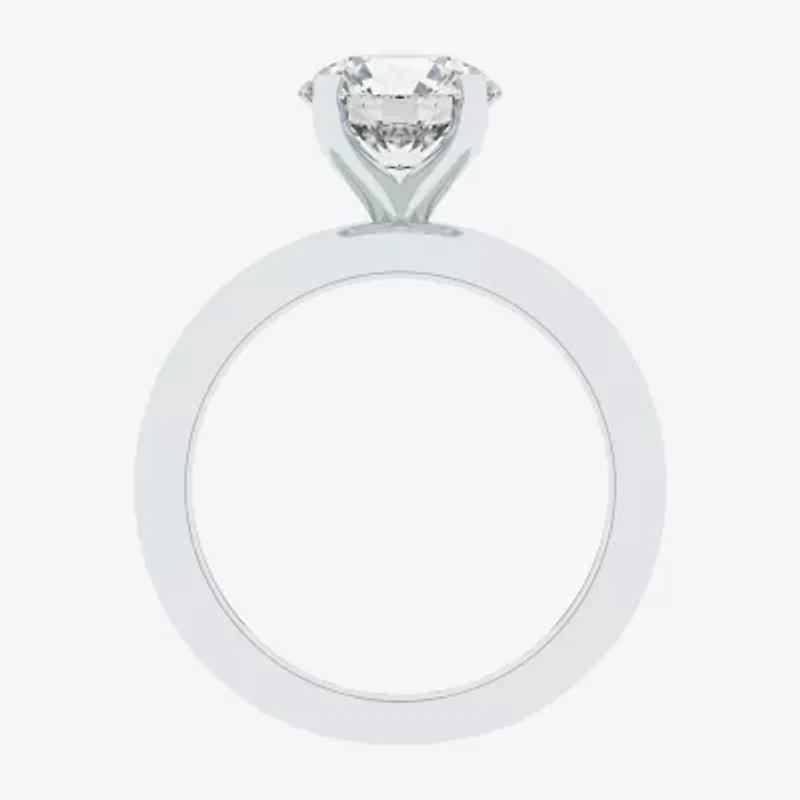 (F / Vs2) Womens 2 CT. T.W. Lab Grown White Diamond 10K Gold Round Solitaire Engagement Ring