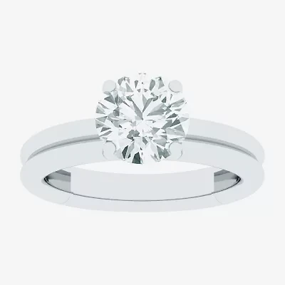 (F / Vs2) Womens 2 CT. T.W. Lab Grown White Diamond 10K Gold Round Solitaire Engagement Ring
