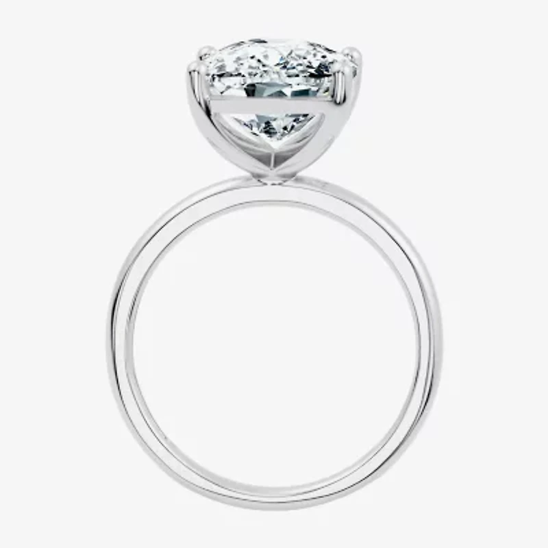 (F / Vs2) Womens 6 Ct. Lab Grown White Diamond 14K Gold Cushion Solitaire Engagement Ring