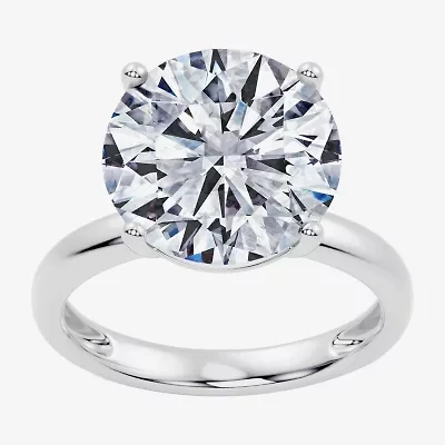 F / Vs2) Womens Ct. Lab Grown White Diamond 14K Gold Round Solitaire Engagement Ring