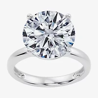 F / Vs2) Womens Ct. Lab Grown White Diamond 14K Gold Round Solitaire Engagement Ring