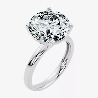 F / Vs2) Womens Ct. Lab Grown White Diamond 14K Gold Round Solitaire Engagement Ring