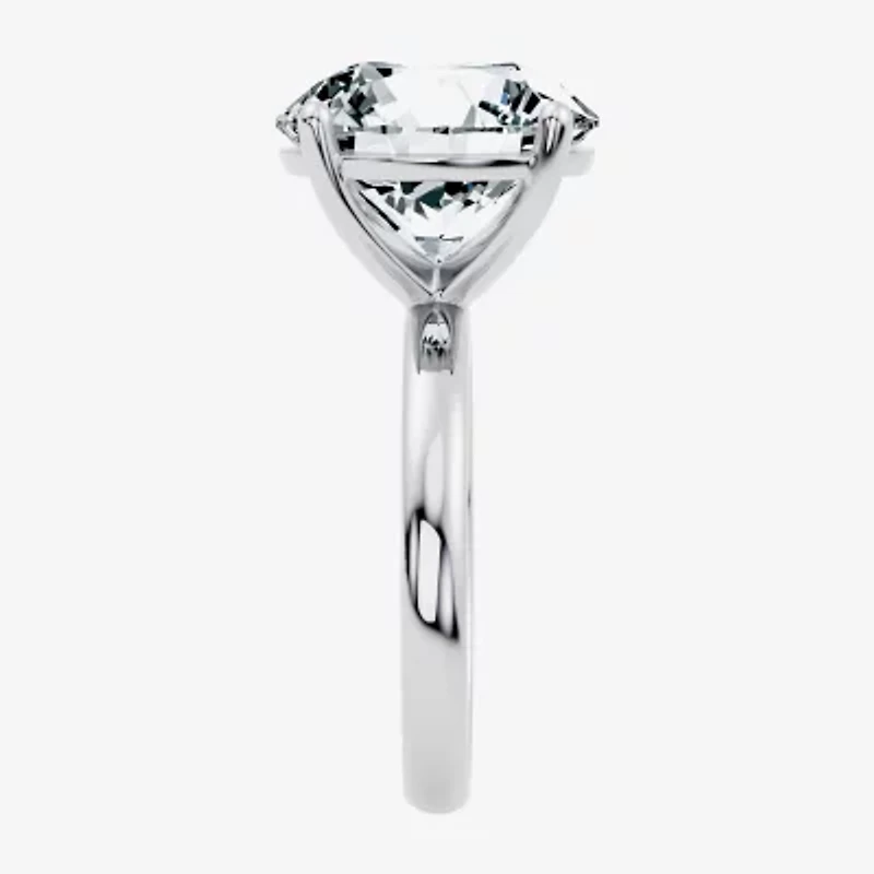 F / Vs2) Womens Ct. Lab Grown White Diamond 14K Gold Round Solitaire Engagement Ring