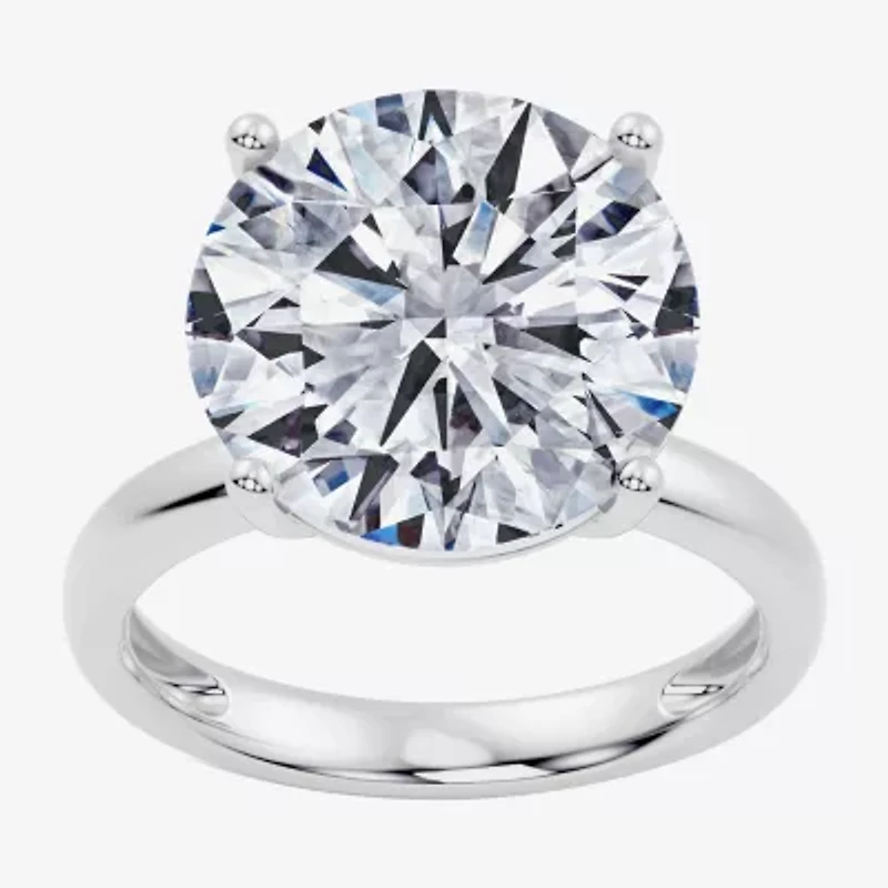 (F / Vs2) Womens 10 Ct. Lab Grown White Diamond 14K Gold Round Solitaire Engagement Ring