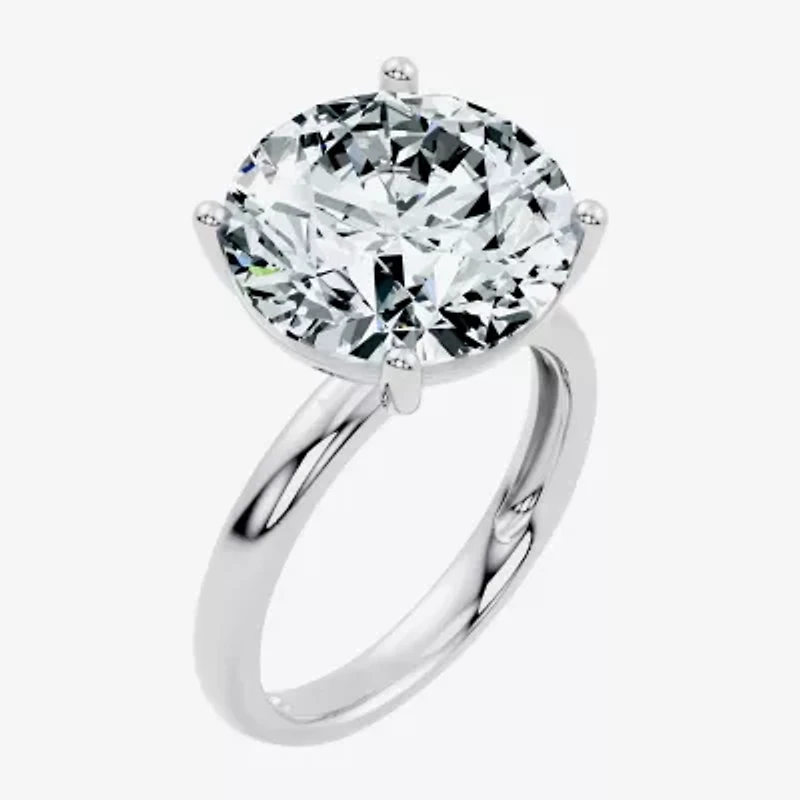 (F / Vs2) Womens 10 Ct. Lab Grown White Diamond 14K Gold Round Solitaire Engagement Ring
