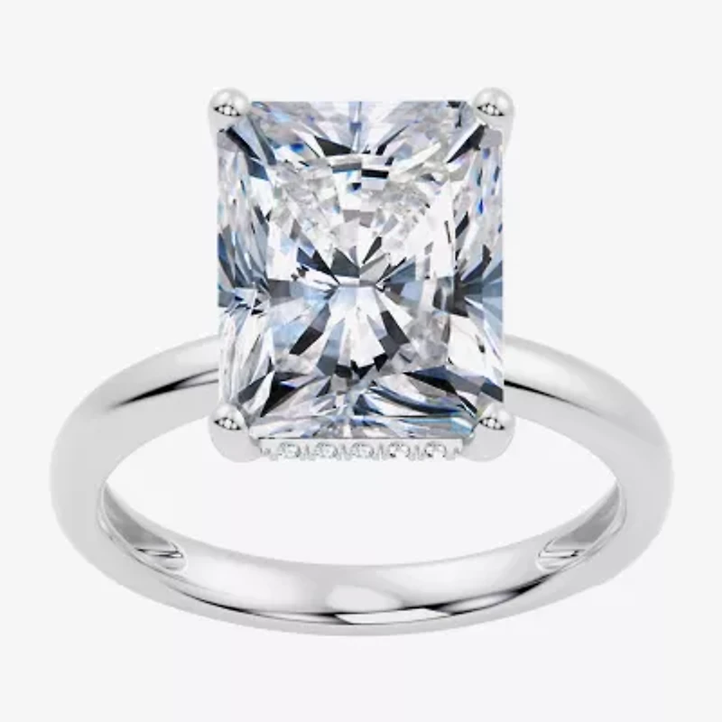 Signature By Modern Bride (F/Vs2) Womens 7 Ct.T.W. Lab Grown White Diamond 14K Gold Rectangular Engagement Ring
