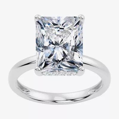 Signature By Modern Bride (F/Vs2) Womens 7 Ct.T.W. Lab Grown White Diamond 14K Gold Rectangular Engagement Ring