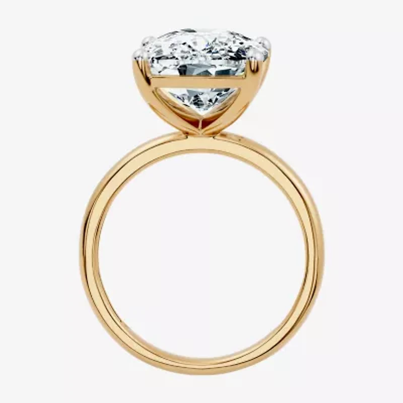 (F / Vs2) Womens 8 Ct. Lab Grown White Diamond 14K Gold Cushion Engagement Ring