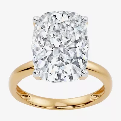 (F / Vs2) Womens 8 Ct. Lab Grown White Diamond 14K Gold Cushion Engagement Ring