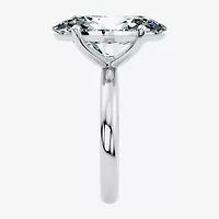 (F/Vs2) Womens 10 Ct. Lab Grown White Diamond 14K Gold Oval Solitaire Engagement Ring