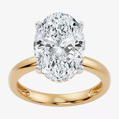 (F / Vs2) Womens 7 Ct.T.W. Lab Grown White Diamond 14K Gold Oval Engagement Ring