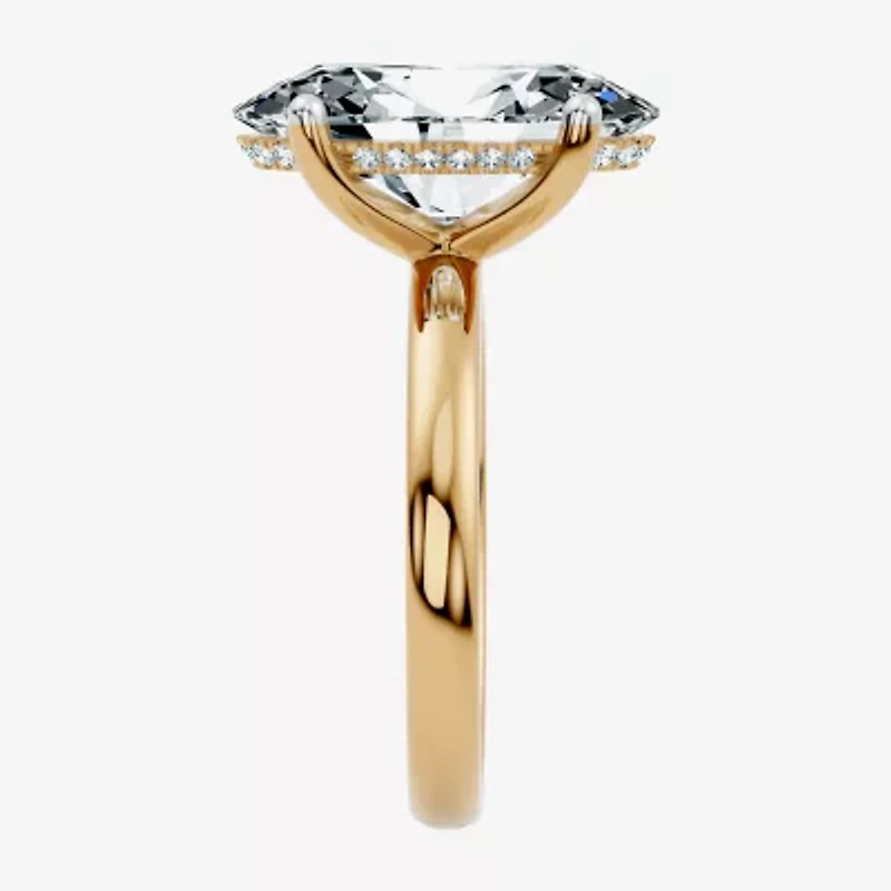 (F / Vs2) Womens 7 Ct.T.W. Lab Grown White Diamond 14K Gold Oval Engagement Ring
