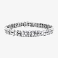 F / Si2) Womens / Ct. T.W. Lab Grown White Diamond Sterling Silver /2 Inch Tennis Bracelet