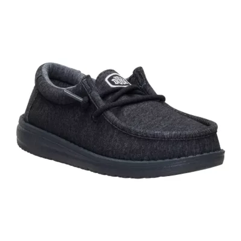 HEYDUDE Wally Stretch Jersey Youth Boys Round Closed Toe Slip-On Shoe