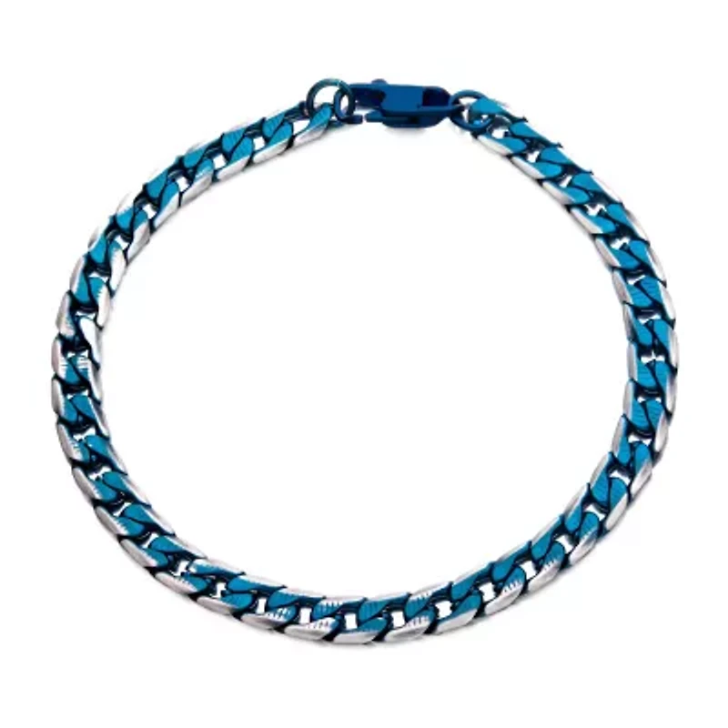 Mens Stainless Steel / Inch Curb Chain Bracelet