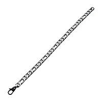 Mens Stainless Steel 8 1/2 Inch Figaro Chain Bracelet