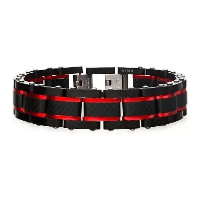 Mens Stainless Steel 8 1/4 Inch Link Bracelet