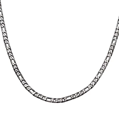 Mens Stainless Steel 22 Inch Figaro Chain Necklace