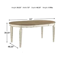 Signature Design by Ashley Realyn Oval Extension Dining Table