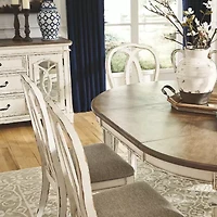 Signature Design by Ashley Realyn Oval Extension Dining Table