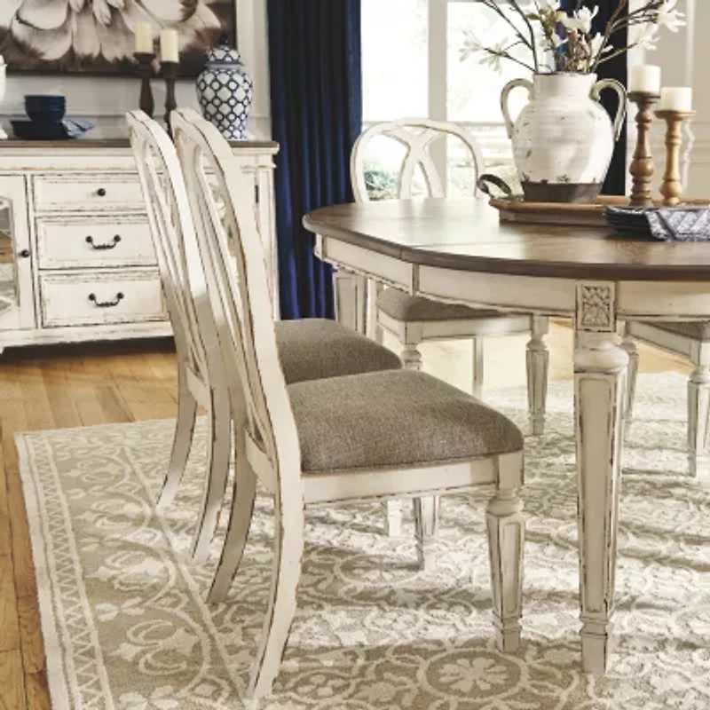 Signature Design by Ashley Realyn Oval Extension Dining Table