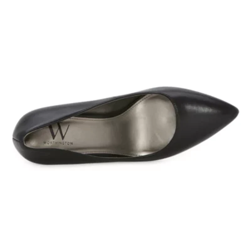 Worthington Zool Womens Pointed Closed Toe Block Heel Pumps