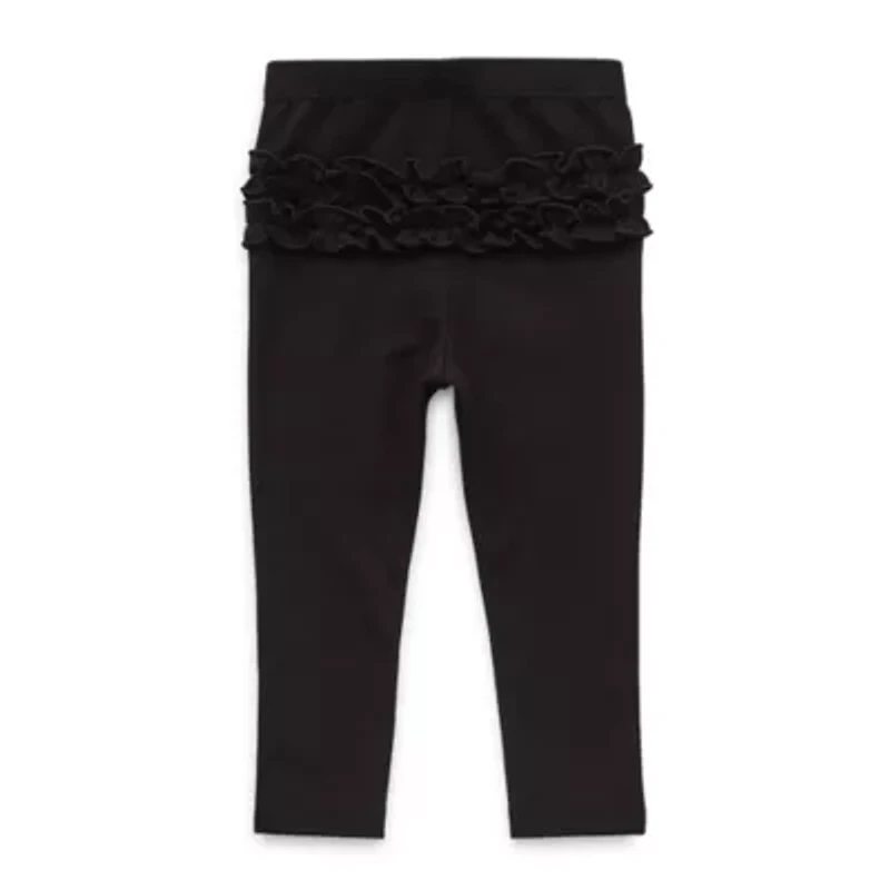 Okie Dokie Baby Girls Full Length Ruffle Back Leggings