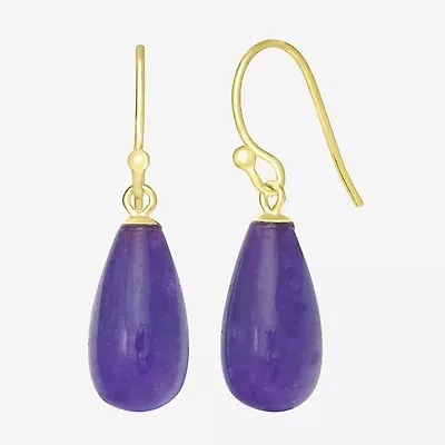 Sparkle Allure 14K Gold Over Brass Drop Earrings