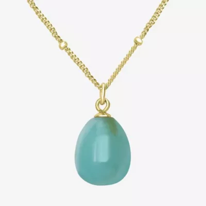 Sparkle Allure 14K Gold Over Brass 18 Inch Pendant Necklace