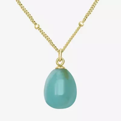 Sparkle Allure 14K Gold Over Brass 18 Inch Pendant Necklace