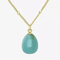 Sparkle Allure 14K Gold Over Brass 18 Inch Pendant Necklace