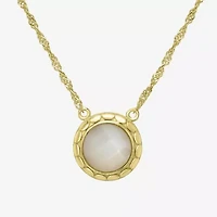Sparkle Allure 14K Gold Over Brass 18 Inch Singapore Round Pendant Necklace